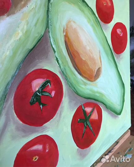 Новая Большая Авторская Картина маслом «Гуакамоле»