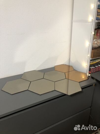 Зеркальная плитка Икеа соты