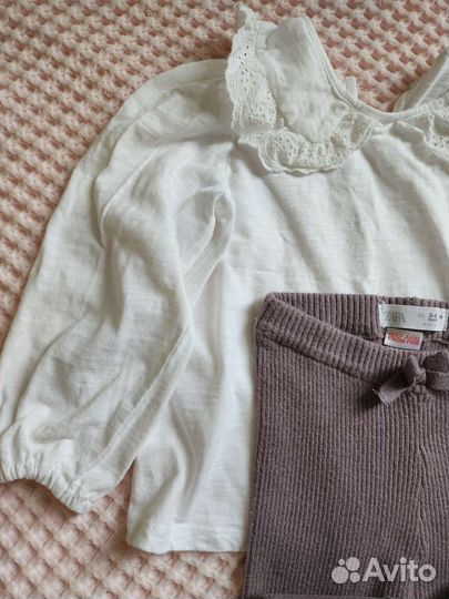 Блузка Sela и легинсы Zara 104