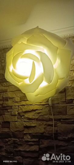 Светильник из изолона Роза