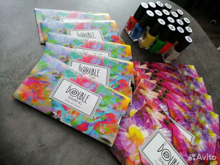 Набор для стемпинга, лак и пластины для стемпинга