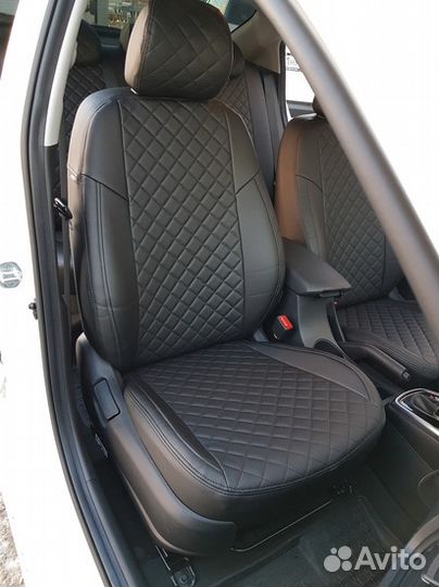 Авточехлы автопилот из Экокожи и Алькантары модель