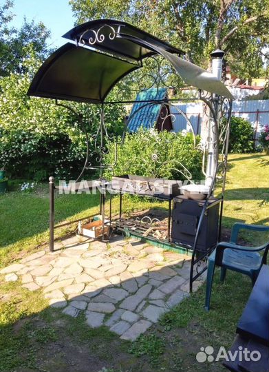 Мангал с крышей