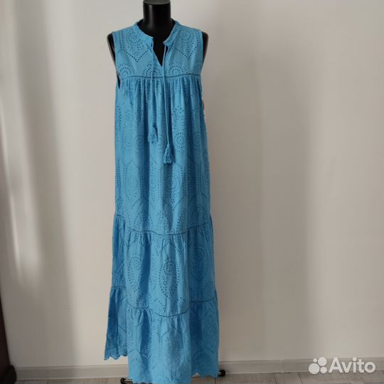 Платье-сарафан хлопок шитье кружево