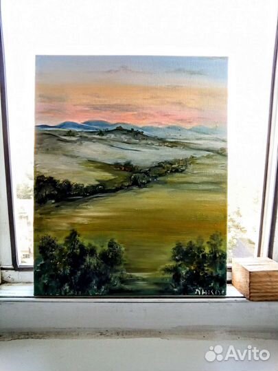 Картина маслом на холсте Меланхолия холмов