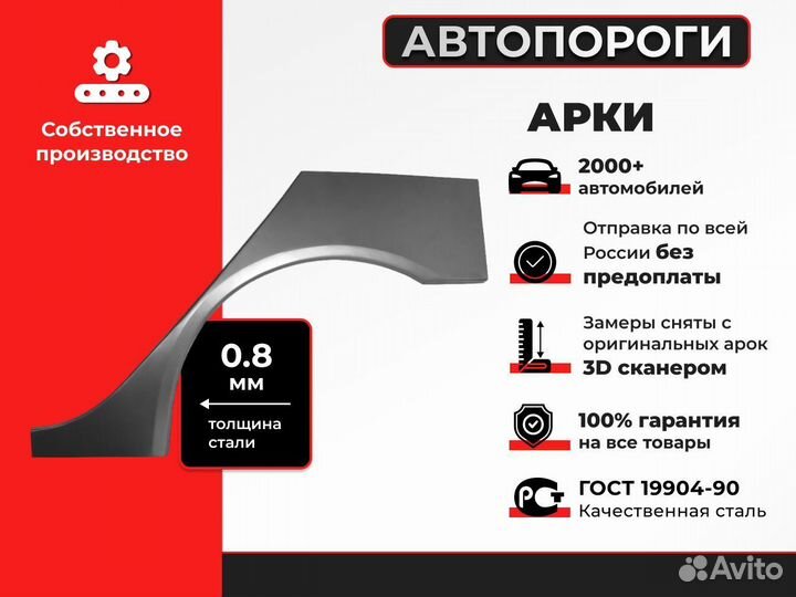 Комплект арок ремонтных для Hyundai Matrix