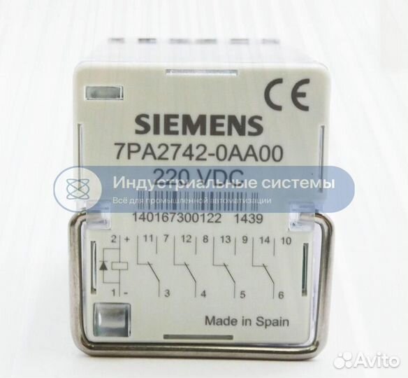 Реле Siemens 7PA27420-AA000 220VDC 4NC/4NO