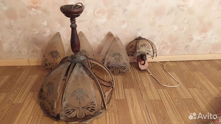 Люстра и бра винтажные под реставрацию