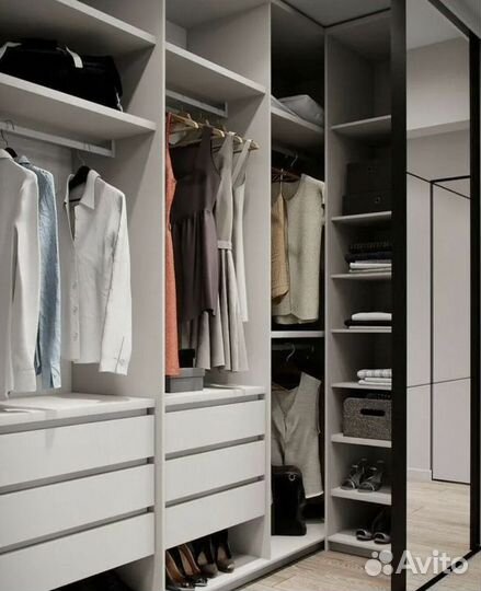 Гардеробная на заказ лофт