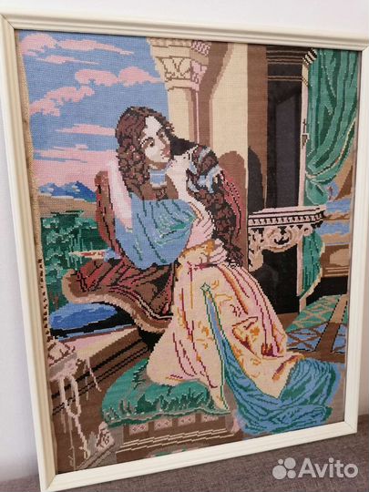 Картина Единорог, Вышивка
