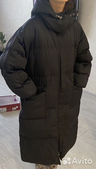 Пуховик длинный