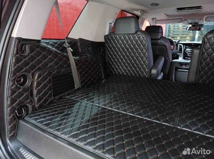 3D коврики в багажник cadillac escalade IV 2020