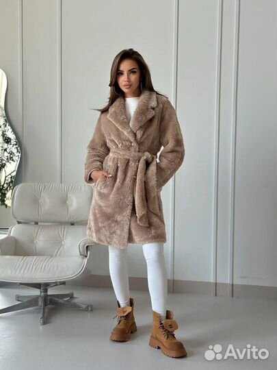 Шуба из экомеха женская