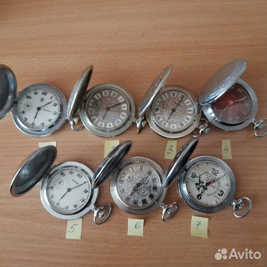 Часы карманные механические Молния 3602. Редкие