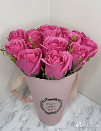 Букет из мыльных роз 15 шт