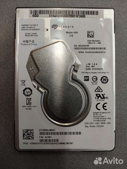 Жесткий диск 2 тб hdd 2.5