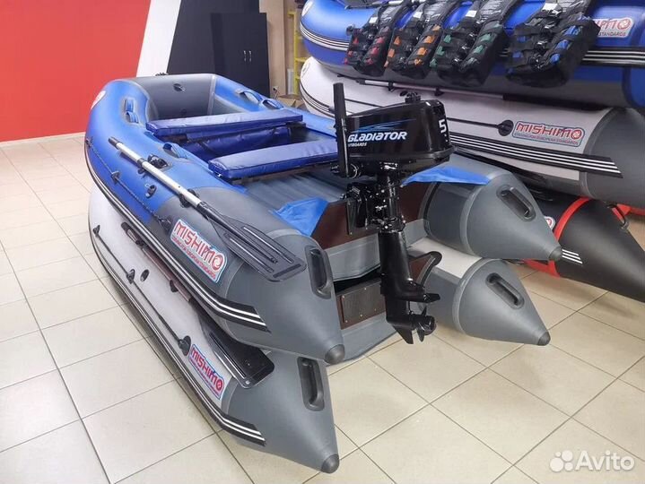 Комплект лодка mishimo lite 315 + gladiator g5fhs