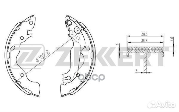 Колодки торм. бараб. задн. Hyundai Accent II 02