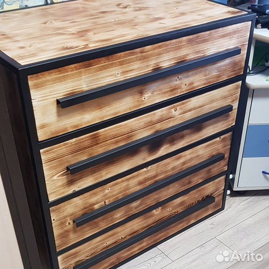 Изготовление мебели лофт. Металоконструкция