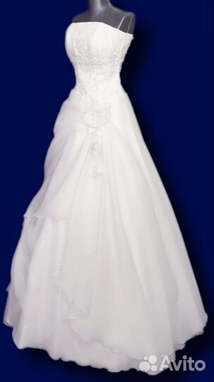 Свадебное платье р 46 белое пышное Мая