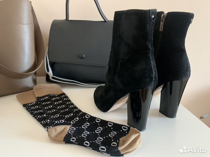 Ботинки байкерские,Сумка тоут,балетки Zara, 38-39р