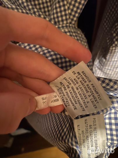 Ralph lauren рубашка в клетку оригинал