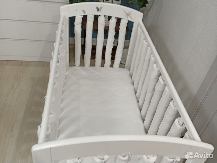 Кроватка-маятник матрас бортики доставка