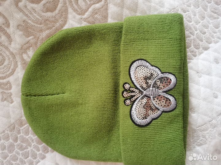 Комплект шапка и палантин с кошками