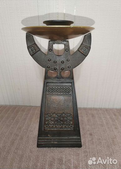 Старинные подсвечники Бокал посеребренный Ложечка