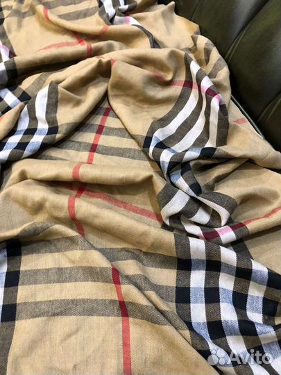 Палантин burberry хлопок/кашемир 175 на 65 Лондон