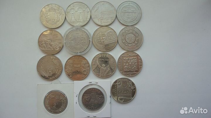 Юбилейка украины1грив. (2-5грив пруф в кап. и без)