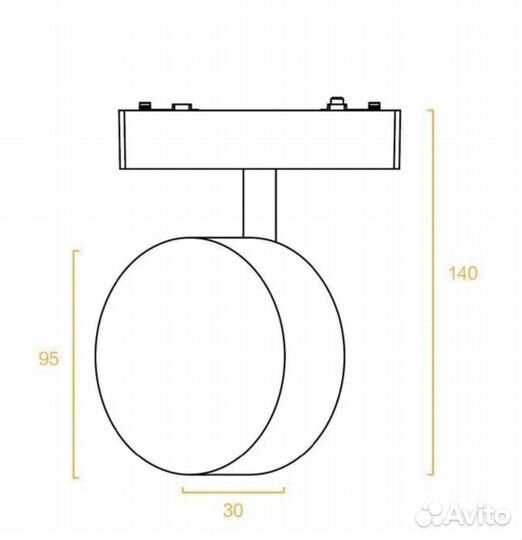 Трековый магнитный светильник Fino Fabi 9вт