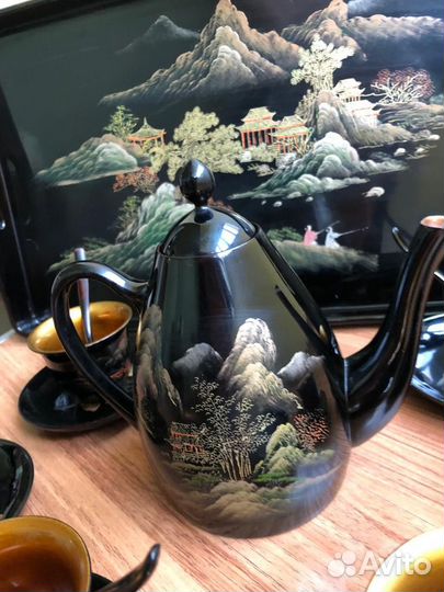 Китайский деревянный чайный сервис Гохуа