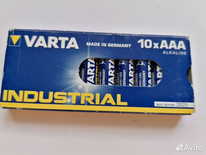 Батарейки Varta Industrial 10шт ааа LR3 1,5V Alkal