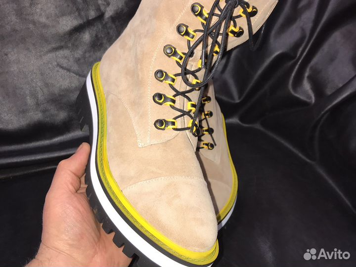 Полу ботинки замшевые натуральная замша 40