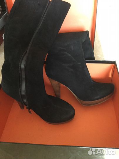 Сапоги демисезон замшевые