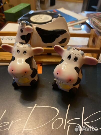 Набор солонка и перечница Коровки