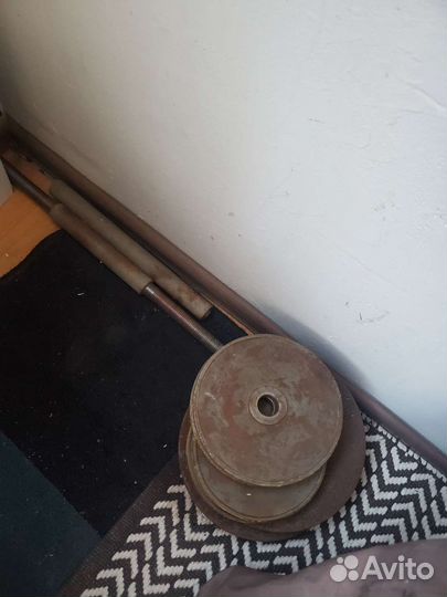 Штанга разборная с блинами на гантели 15 кг