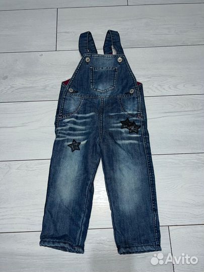 Джинсовый полукомбинезон 80р, Gloria Jeans