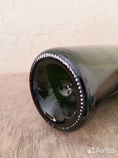 Бутылка винная зелено-оливковая (декор)