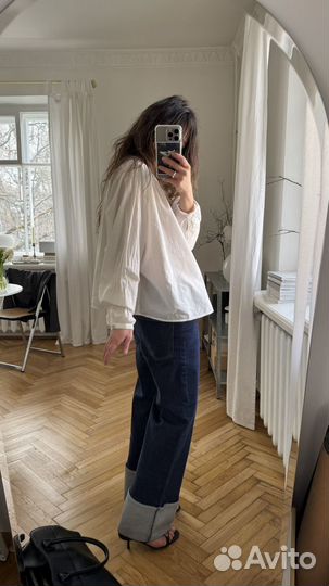 Блузка mango с шитьем