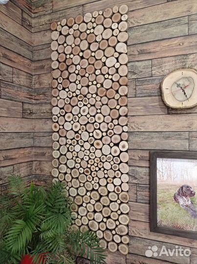 Панно из спилов дерева