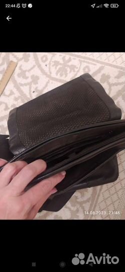 Мужская кожаная сумка бу bally