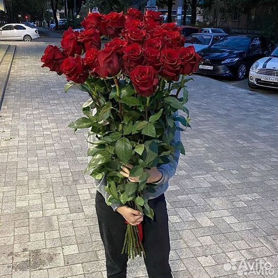 Метровые розы, розы 51 101, букеты, розы