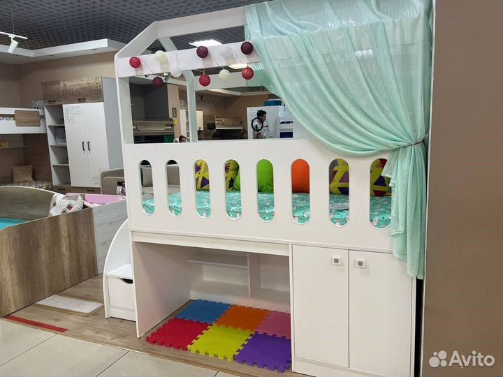 Детская кровать чердак Teremok