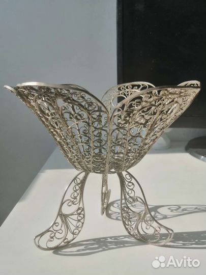 Конфетница скань СССР мельхиор