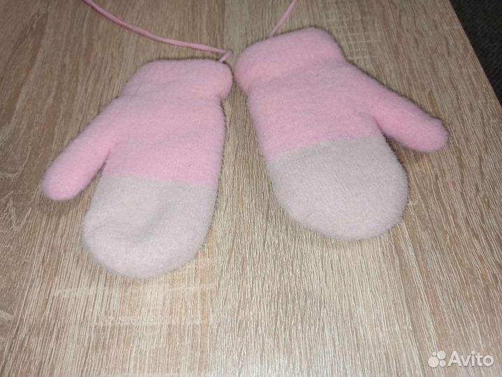Варежки детские теплые