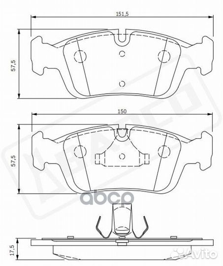 Колодки тормозные BMW 3(E36/46) /Z4(E85) перед