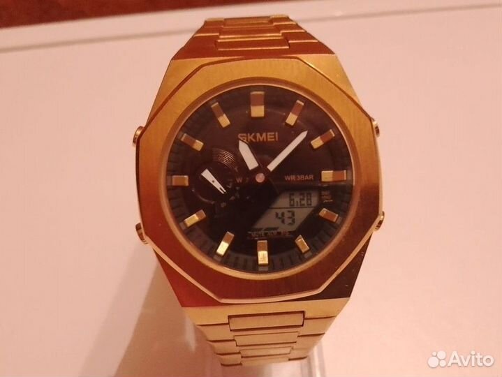 Часы наручные золотые skmei 1816