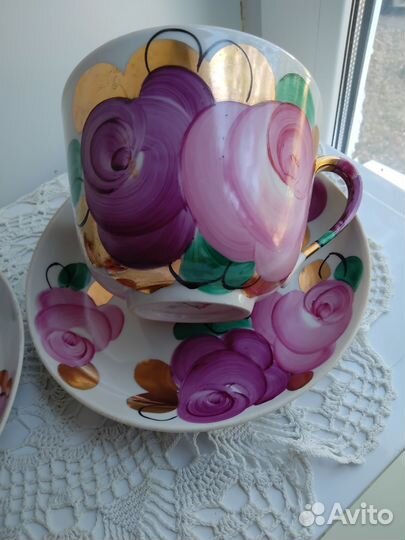 Чашка с блюдцем Дулево